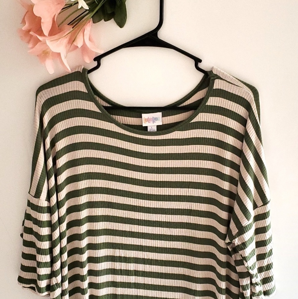 Lularoe T-shirt Dress Short Sleeve Striped